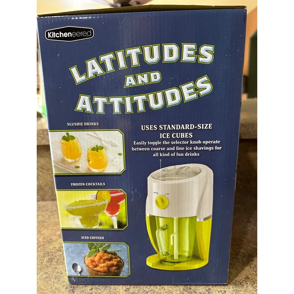 Kitcheneered Latitudes & Attitudes Frozen Concoction Maker Slushie Machine 35oz